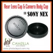 Rear Lens Cap & Camera Body Cap for Sony NEX-7 NEX-3 NEX-5 VG10